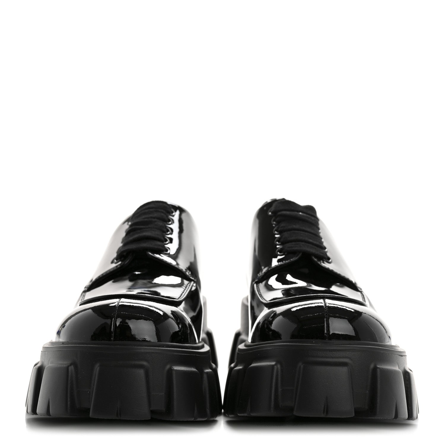 Prada Monolith 55mm Derby Loafers 8 Black