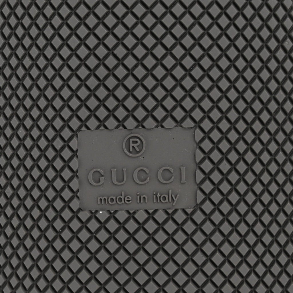 Gucci Calfskin Nylon GG Monogram Calfskin Web Mens Screener Sneakers 8.5 Black