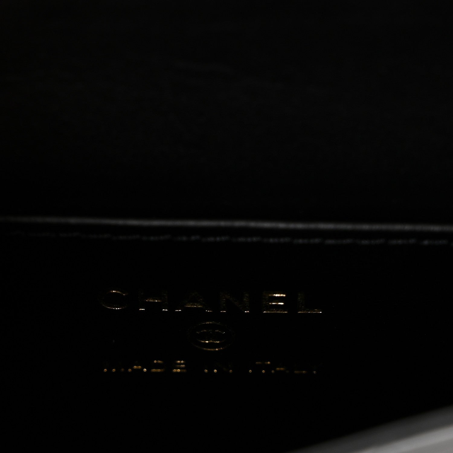 Chanel Patent Calfskin Quilted Chain Hoop Bag Black
