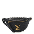 Louis Vuitton Calfskin Quilted New Wave Bumbag Black