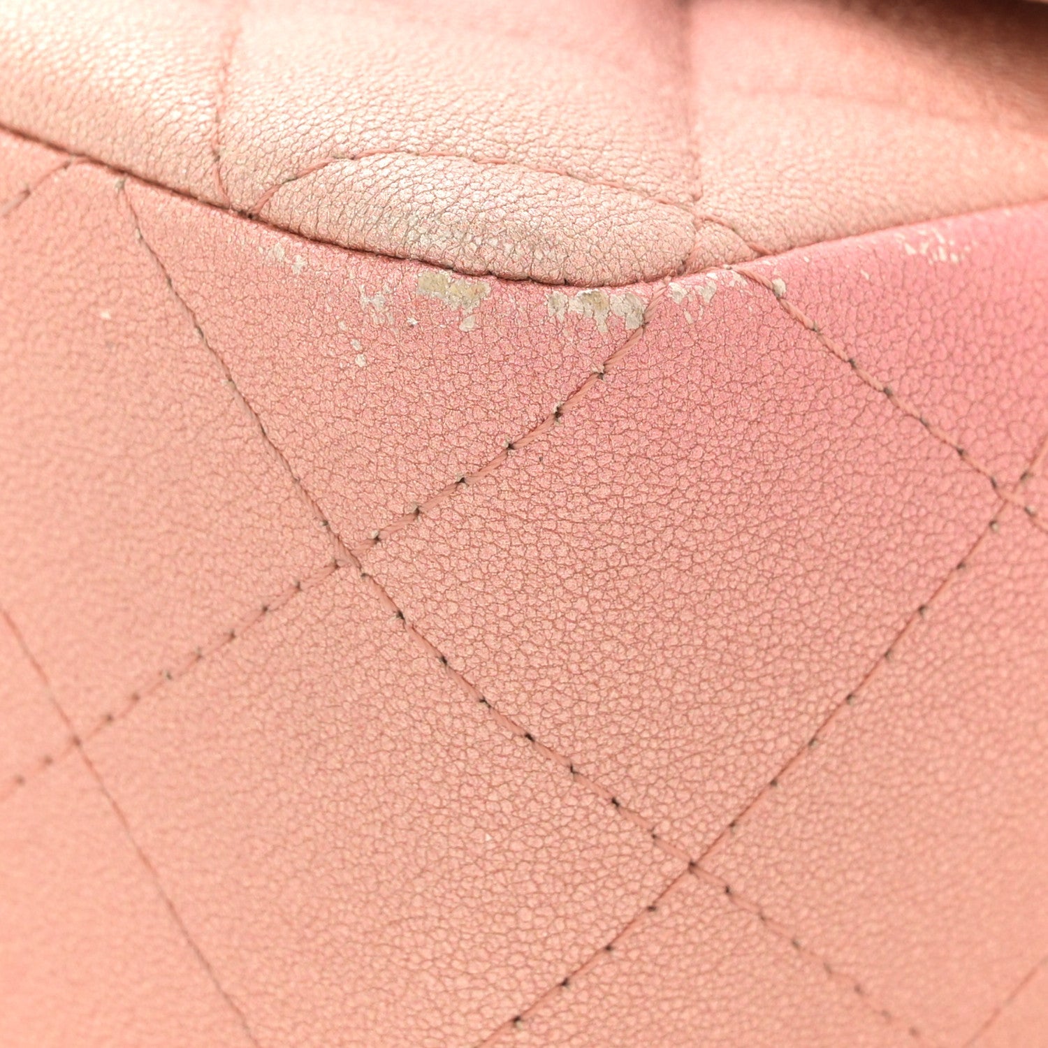 Chanel Metallic Lambskin Quilted Ombre Mini Rectangular Flap Pink