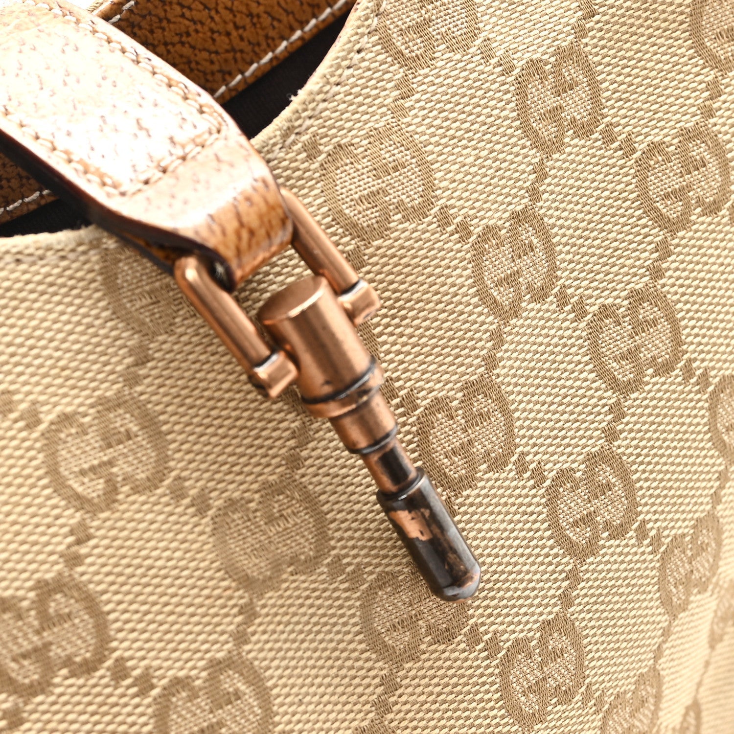 Gucci Monogram Calfskin Bardot Shoulder Bag