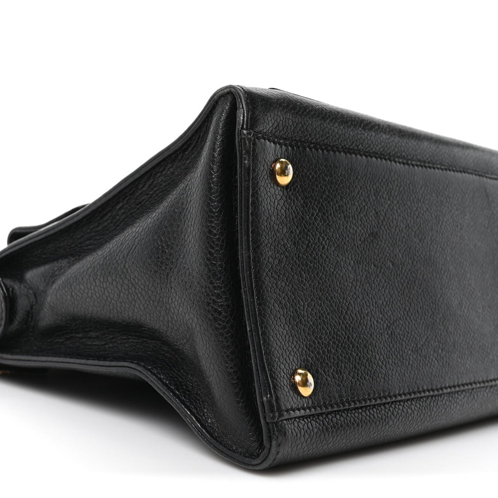 Chanel Caviar Flap Shoulder Bag Black