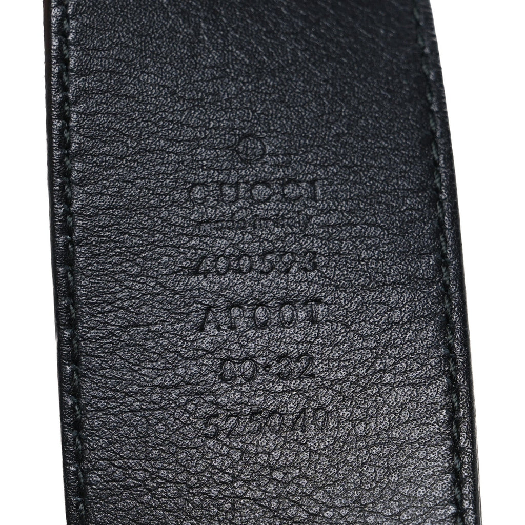 Gucci Calfskin Double G 40mm Belt 80 32 Black