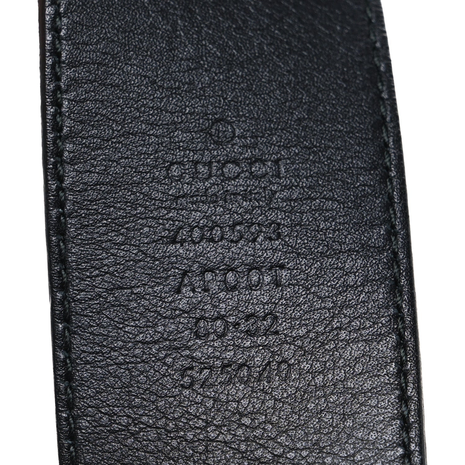 Gucci Calfskin Double G 40mm Belt 80 32 Black