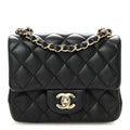 Chanel Lambskin Quilted Mini Square Flap Black