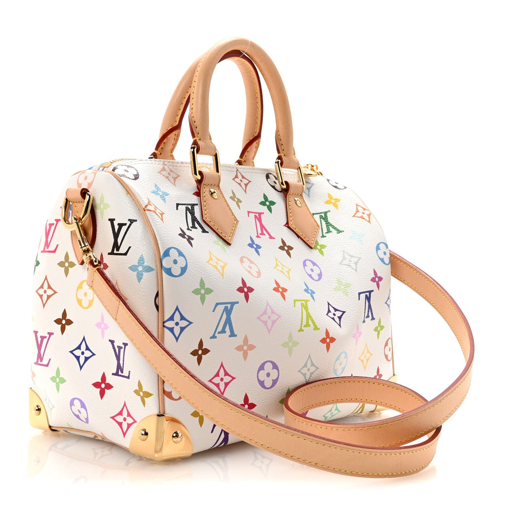 Louis Vuitton LV X TM Monogram Multicolor Speedy Bandouliere 25 White