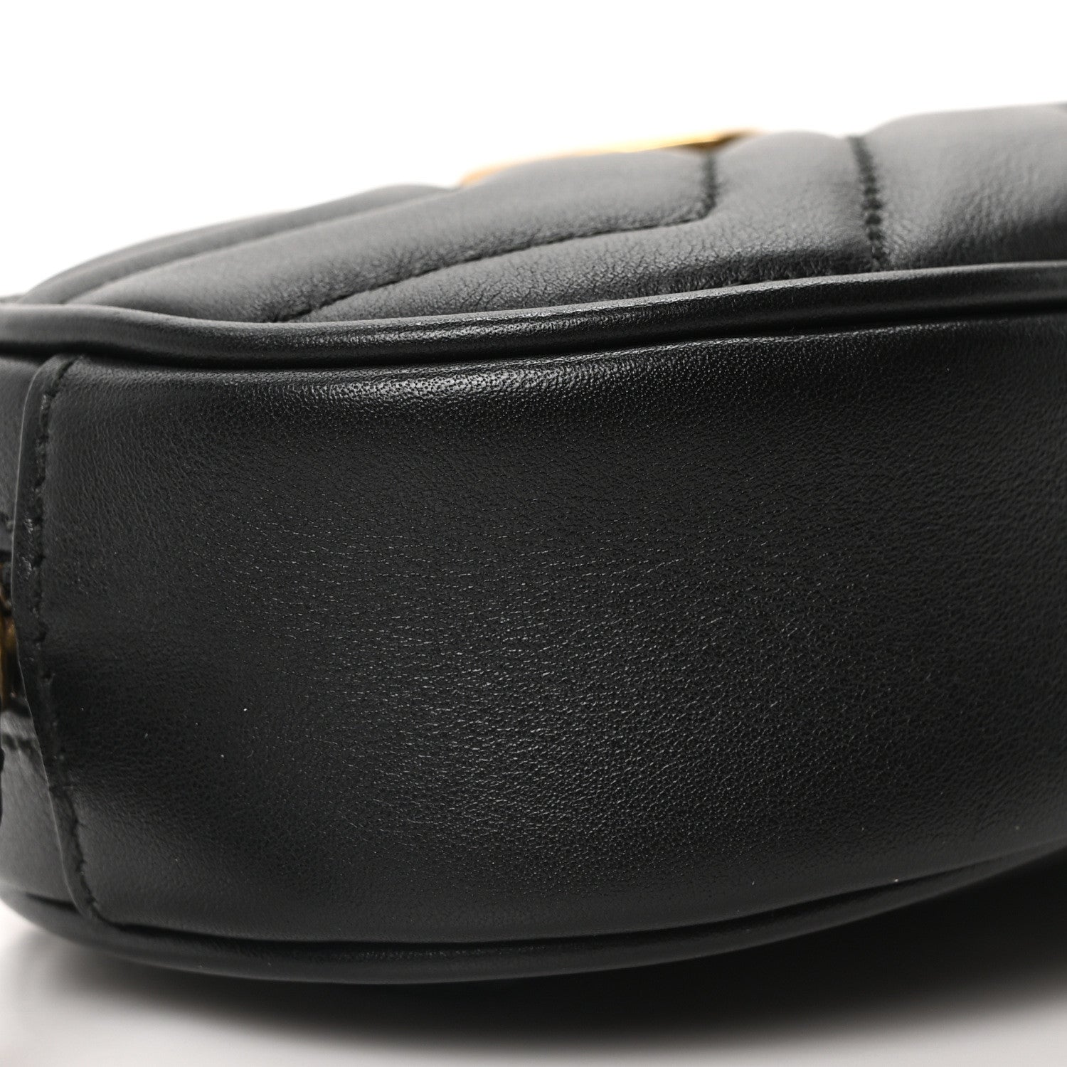 Gucci Calfskin Matelasse GG Marmont Belt Bag 95 38 Black