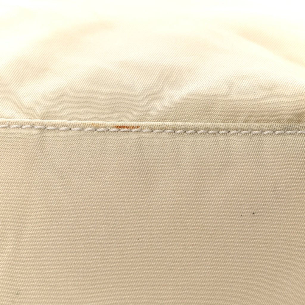 Prada Tessuto Nylon Saffiano Shopping Tote White