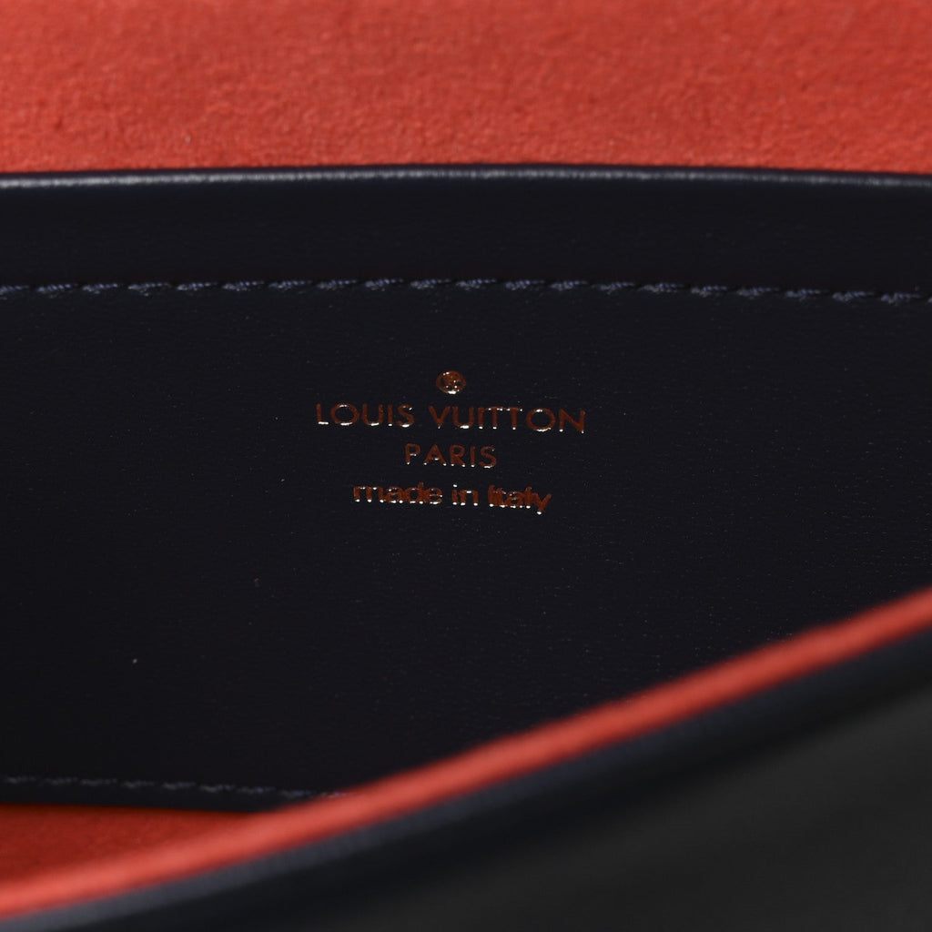 Louis Vuitton Lambskin Embossed Monogram LV Garden Pochette Coussin Navy