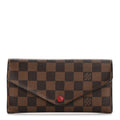 Louis Vuitton Damier Ebene Josephine Wallet Red