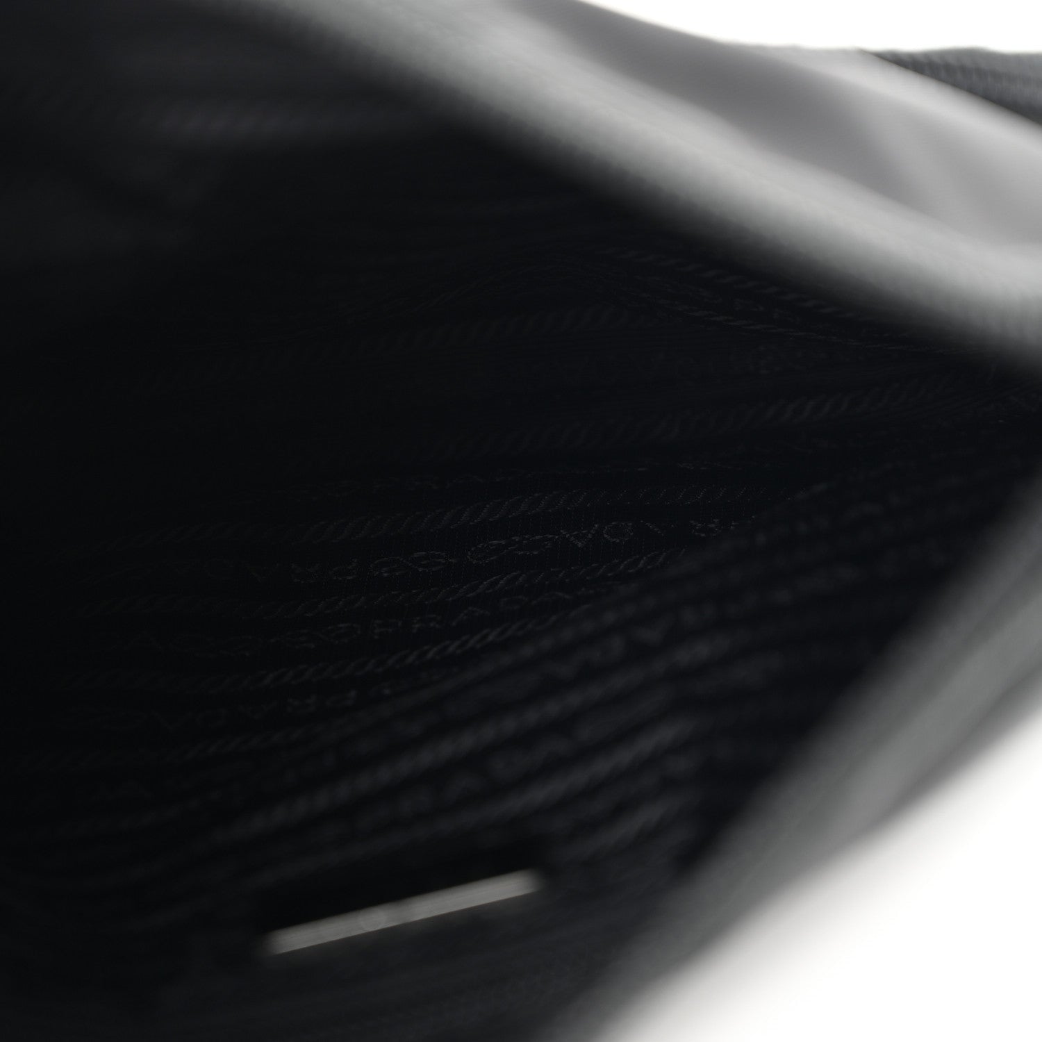 Prada Tessuto Nylon Saffiano Flat Messenger Bag Black