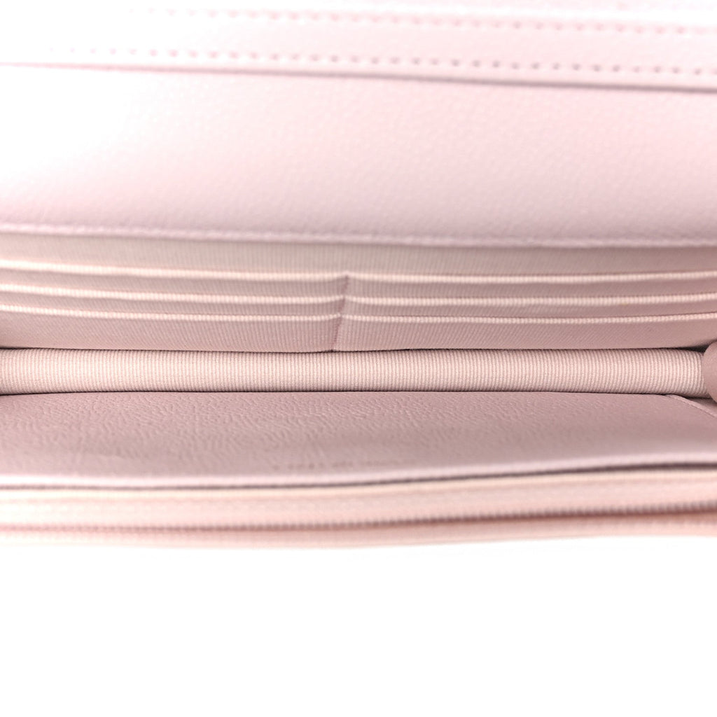 Chanel Caviar Quilted Tiny CC Wallet On Chain WOC Light Pink