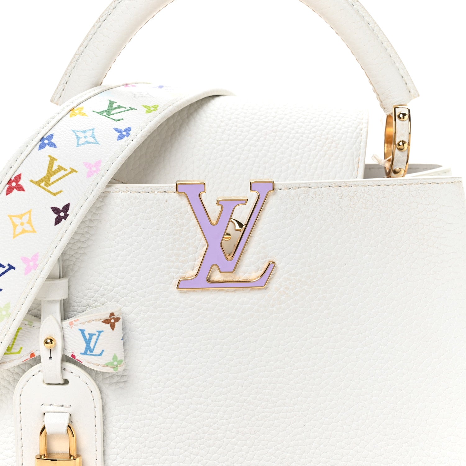 Louis Vuitton LV X TM Taurillon BB Capucines Blanc