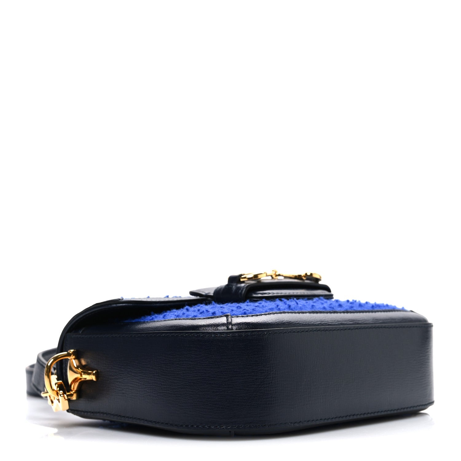 Gucci Casy Wool Azalea Calfskin Mini Horsebit 1955 Shoulder Bag Blue China