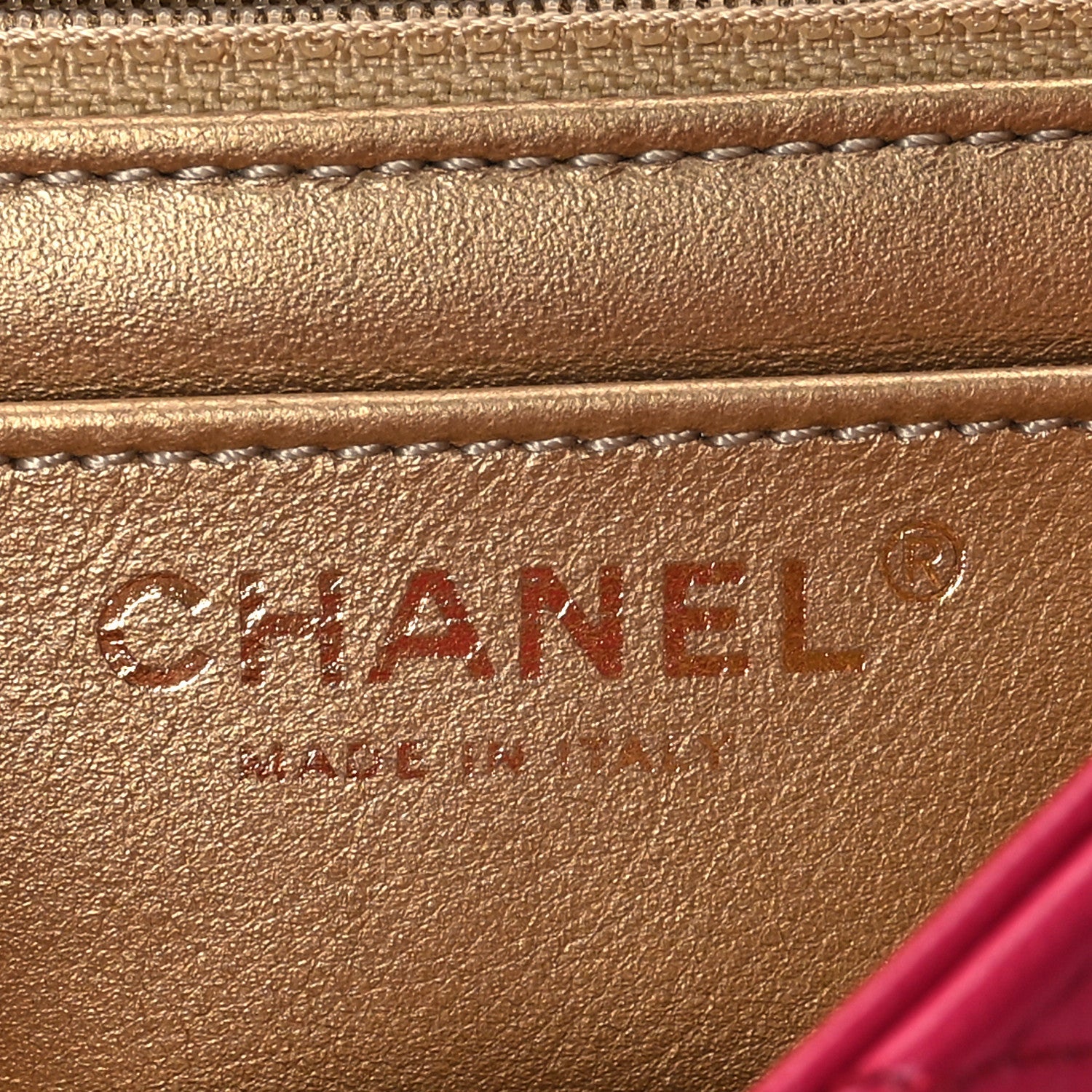 Chanel Lambskin Quilted Mini Rectangular Pearl Crush Flap Fuchsia