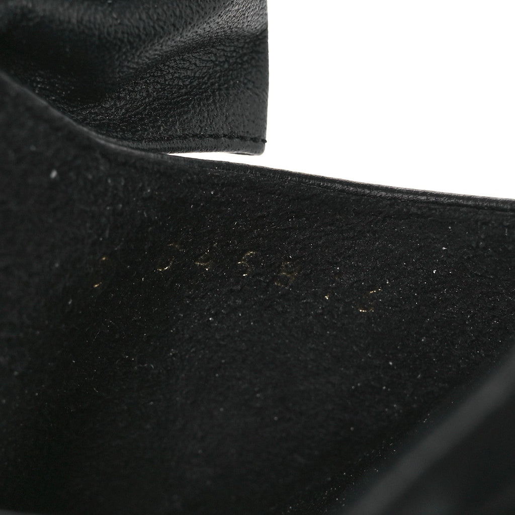 Lambskin Bow CC Mules 39.5 Black