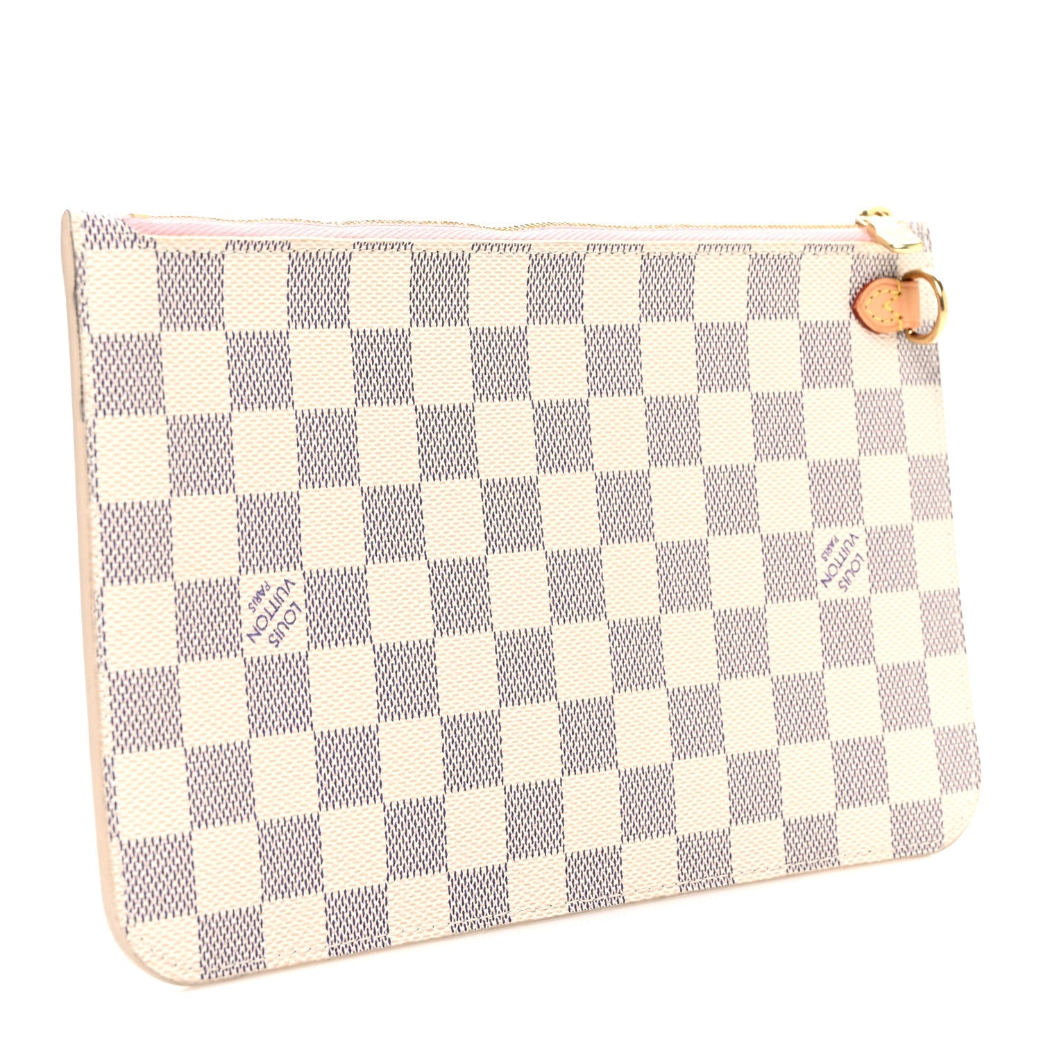 Louis Vuitton Damier Azur Neverfull MM GM Pochette Rose Ballerine