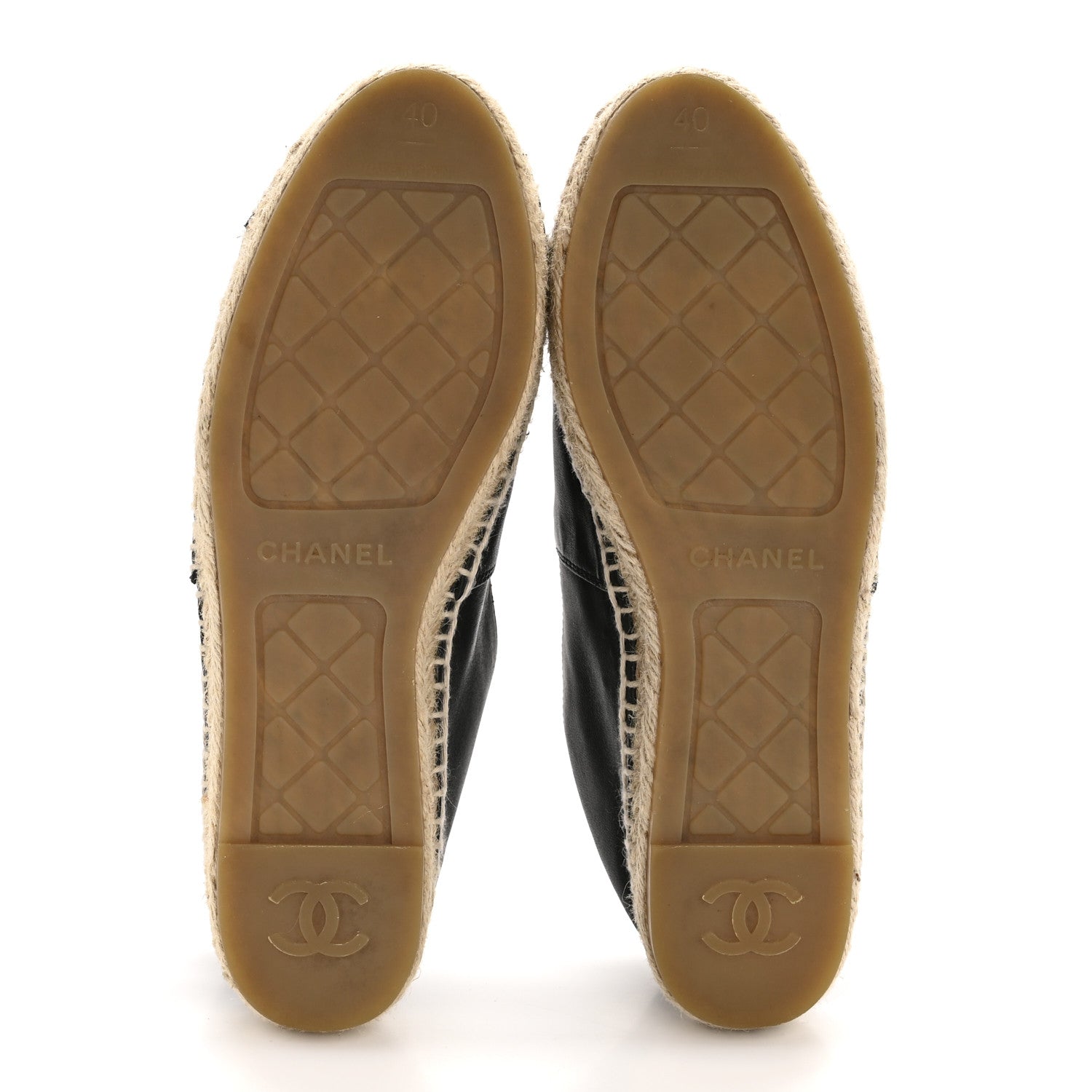 Lambskin CC Espadrilles 40 Black