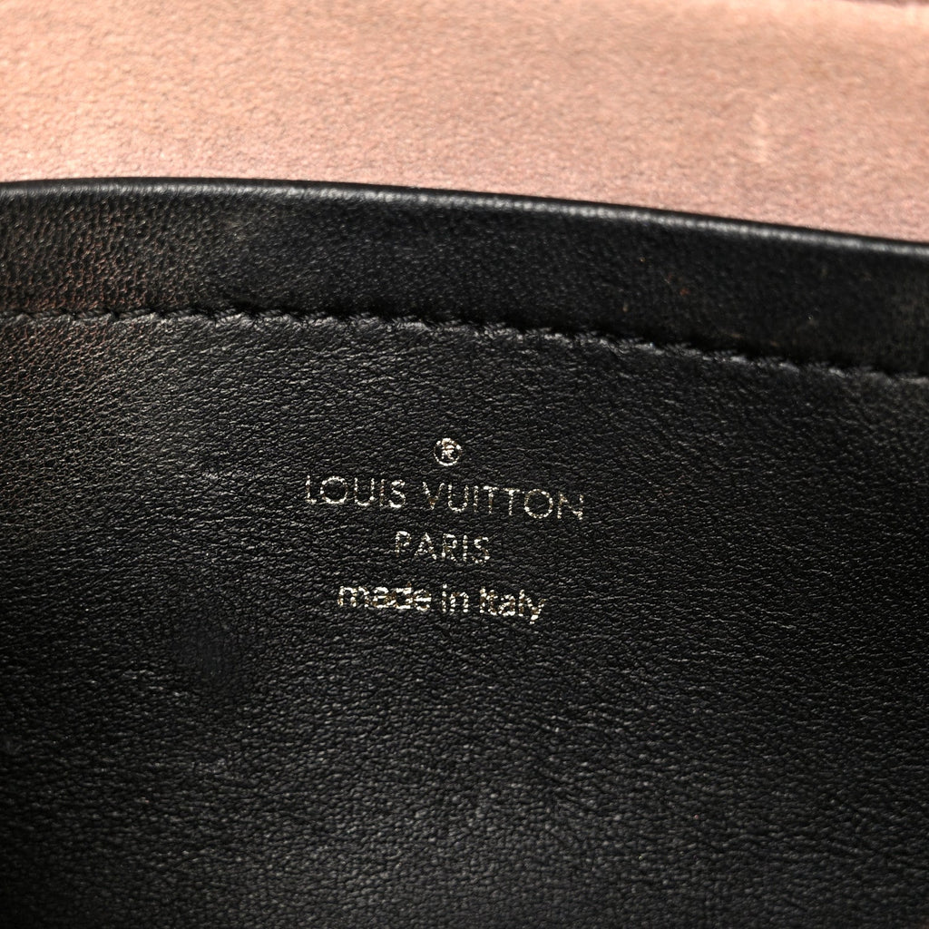 Louis Vuitton Lambskin Embossed Monogram Pochette Coussin Black
