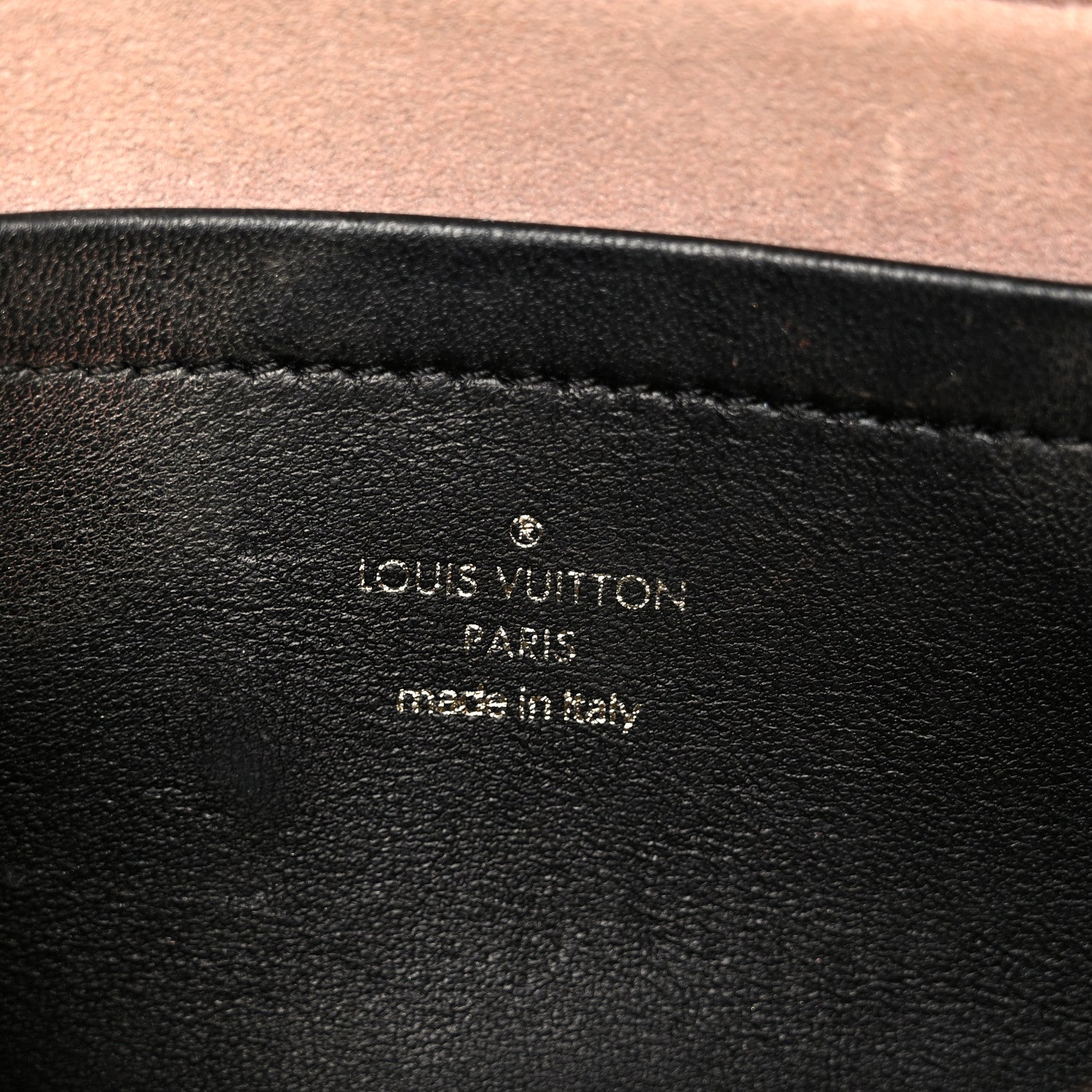 Louis Vuitton Lambskin Embossed Monogram Pochette Coussin Black