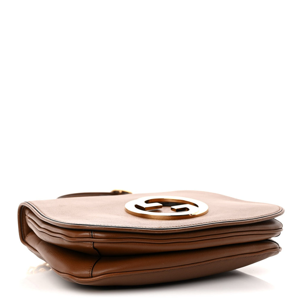 Gucci Roxy Calfskin Web Medium Blondie Shoulder Flap Bag Cuir