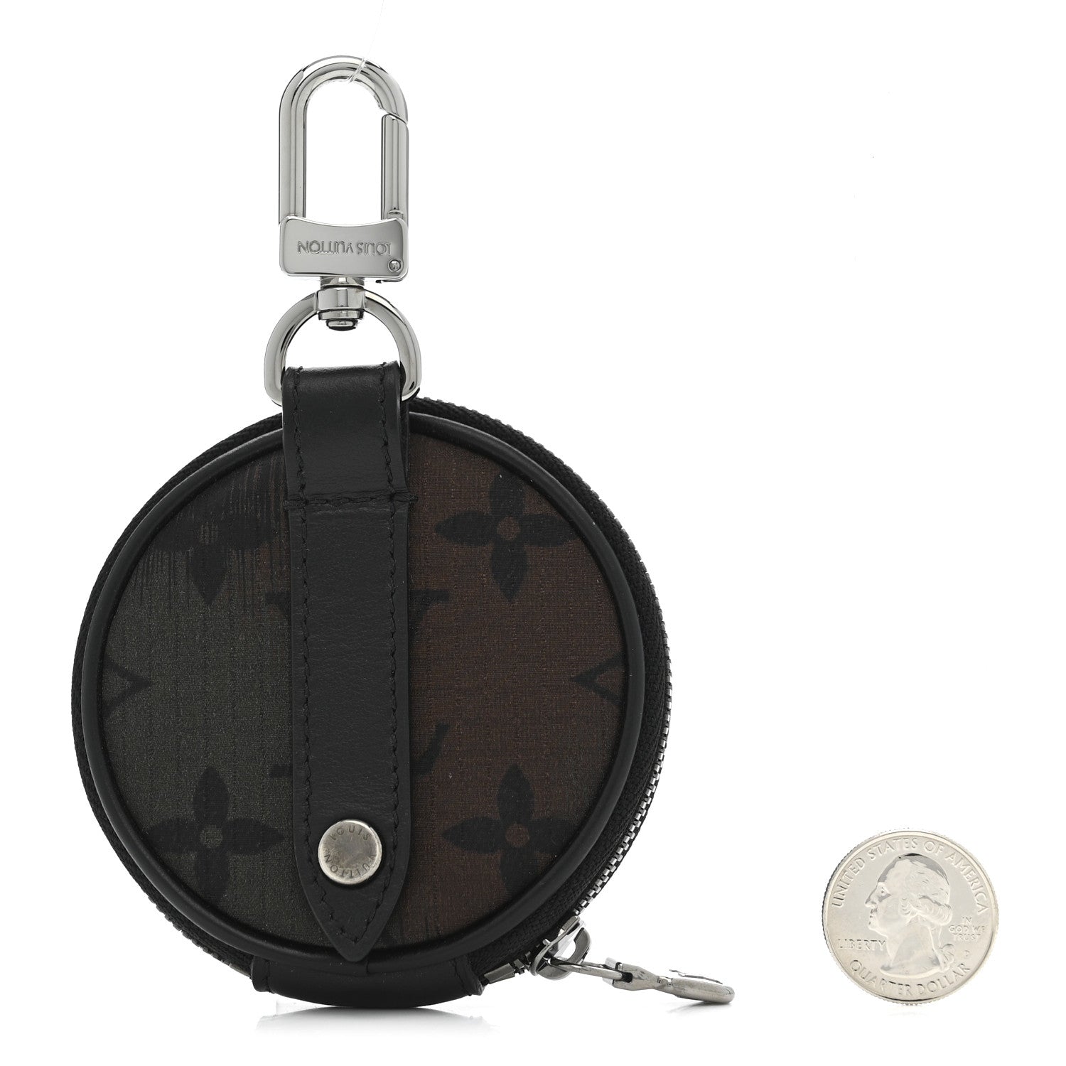 Louis Vuitton Nylon Monogram Camouflage Round Coin Purse Kaki