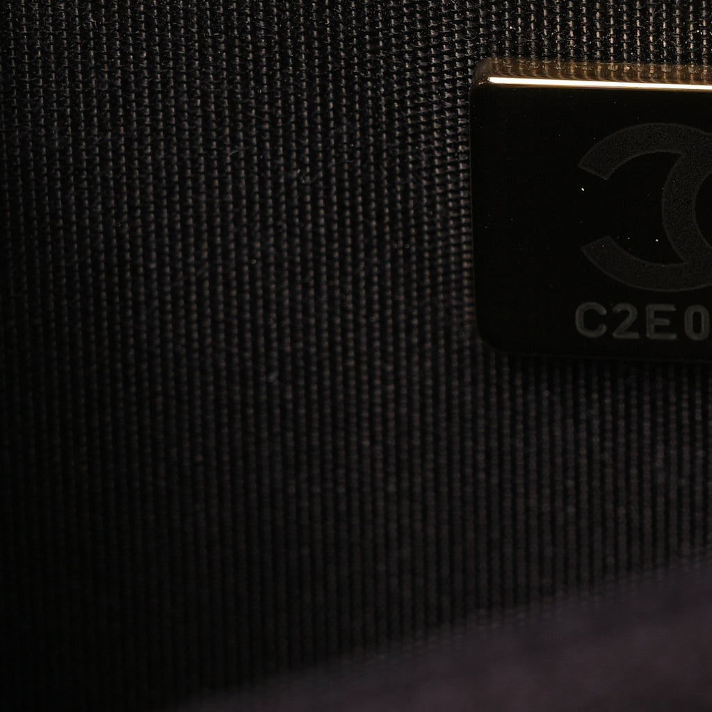 Chanel Caviar Quilted Boy Wallet On Chain WOC Dark Brown