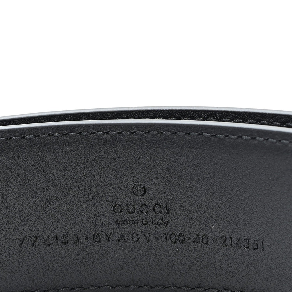 Gucci Plutone Calfskin Double G Belt 40mm 100 40 Black