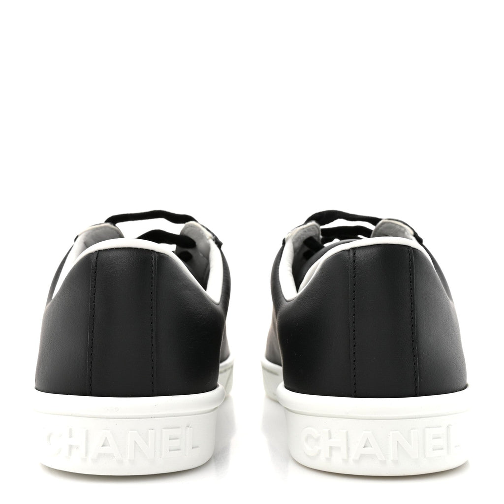 Calfskin CC Womens Sneakers 37 Black