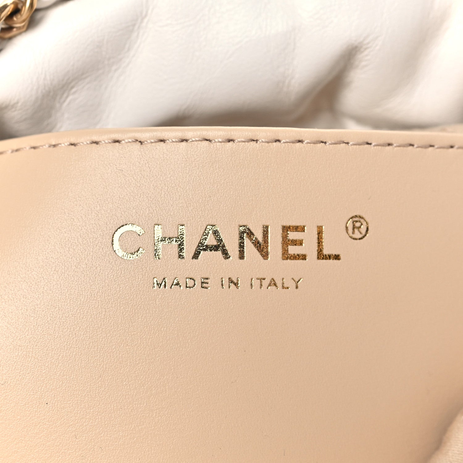 Chanel Shiny Calfskin Quilted Mini Chanel 22 White