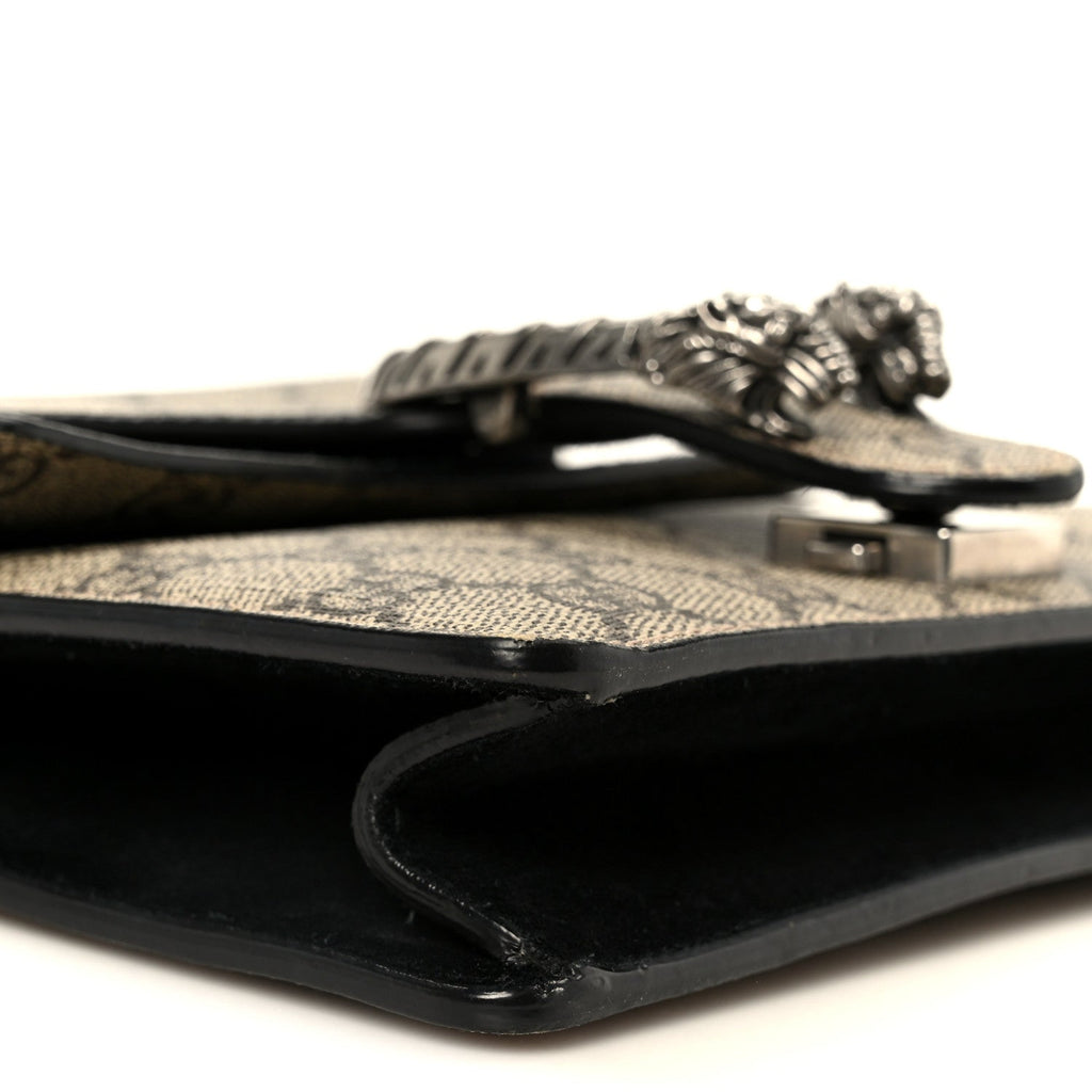 Gucci GG Supreme Monogram Mini Dionysus Shoulder Bag Black