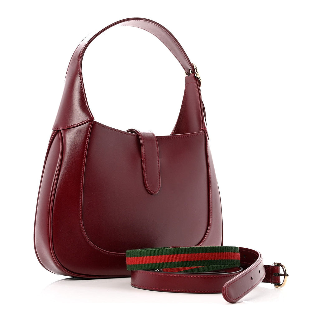 Gucci Ancora Calfskin Web Medium Jackie 1961 Hobo Rosso