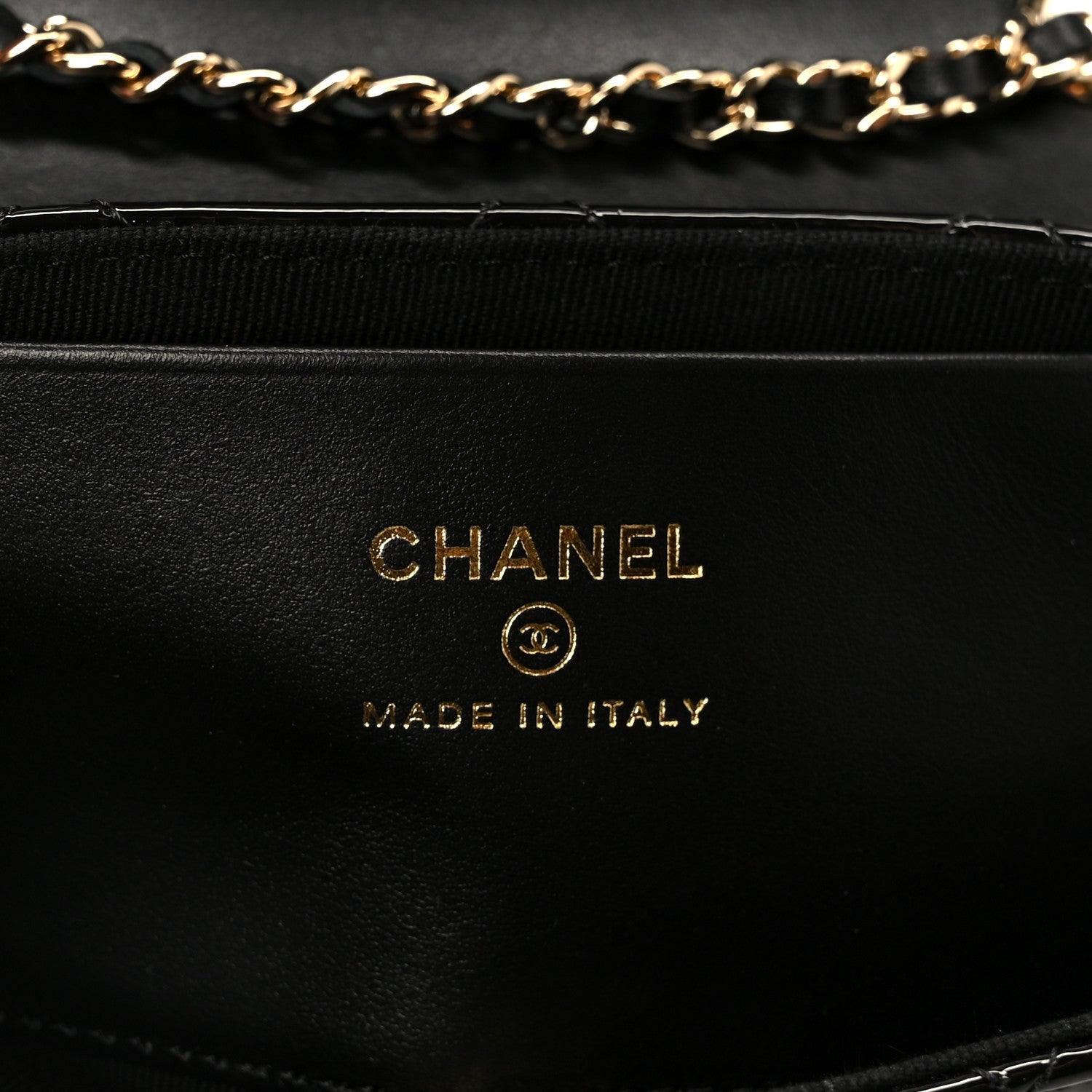 Chanel Patent Calfskin Quilted Mini Flap Black