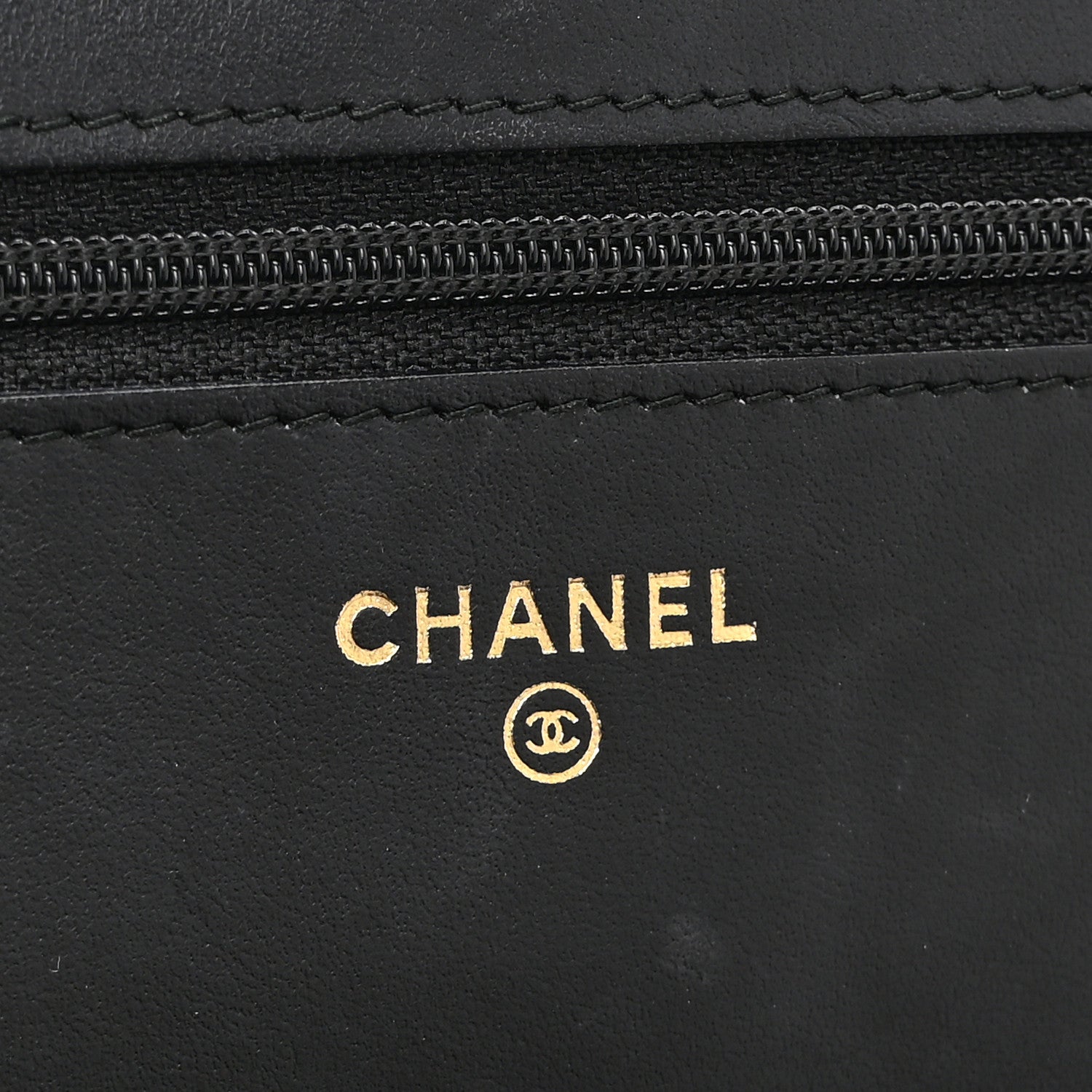 Chanel Aged Calfskin Quilted Lucky Charms 2.55 Reissue Wallet On Chain WOC Black
