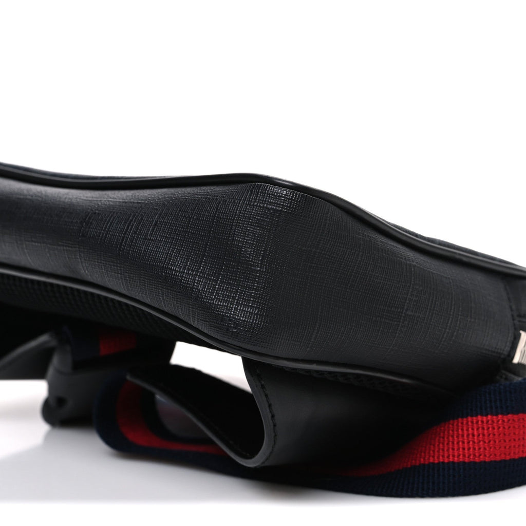 Gucci Soft GG Supreme Monogram Web Belt Bag Black Grey