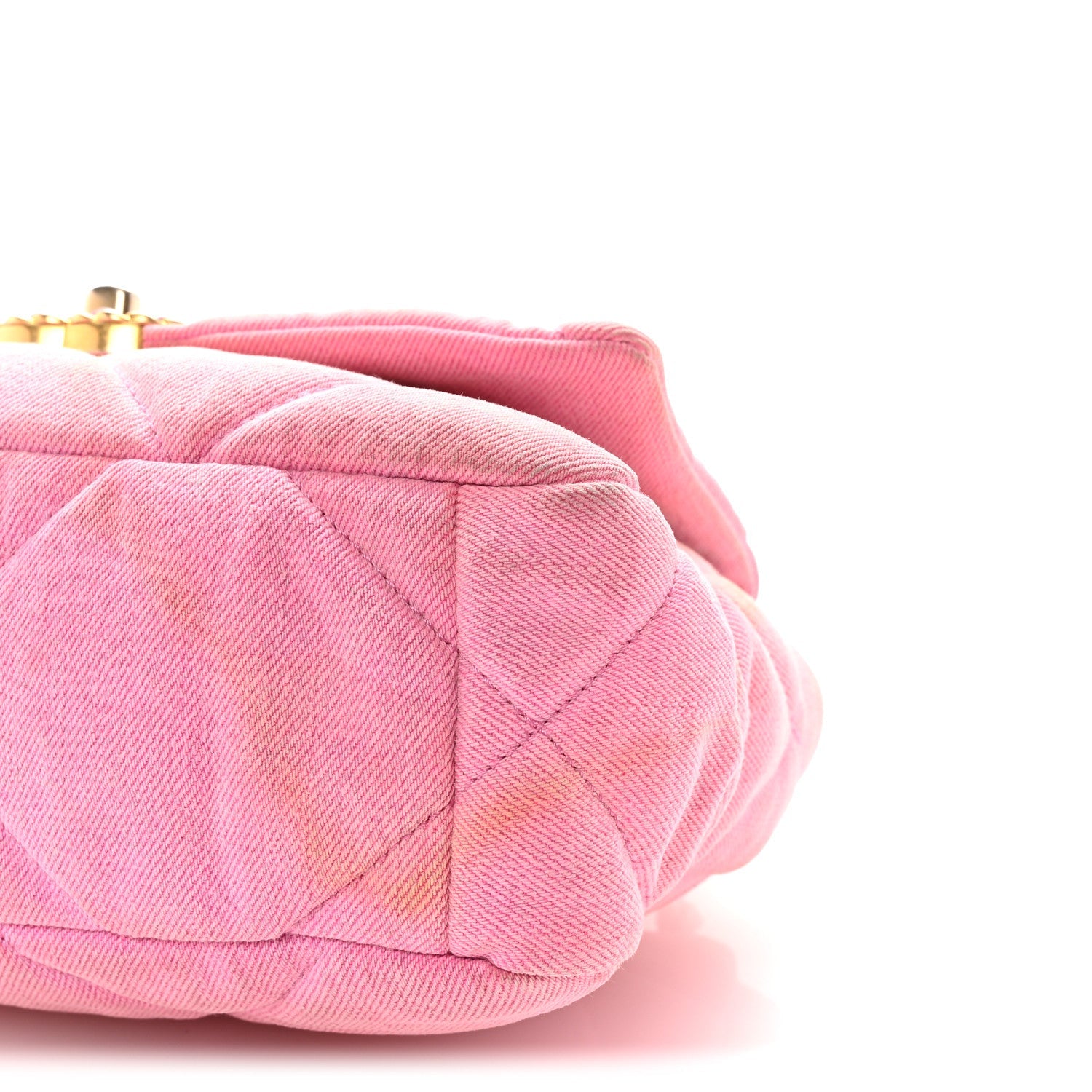 Chanel Denim Quilted Medium Chanel 19 Flap Neon Pink