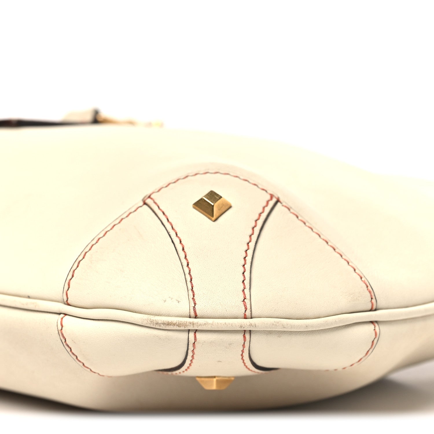 Gucci Calfskin Piston Lock Jackie O Hobo White