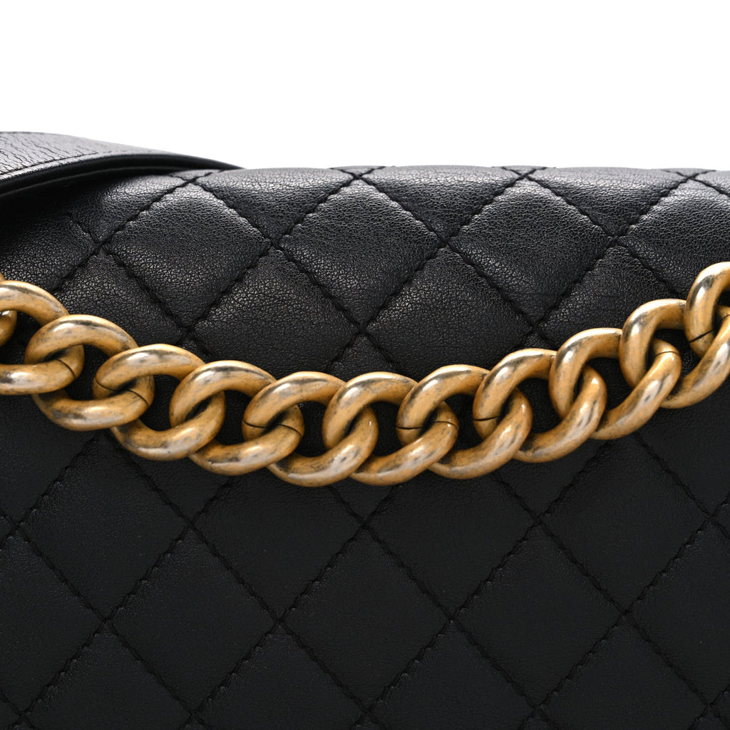 Chanel Calfskin Quilted Medium Boy Flap Black