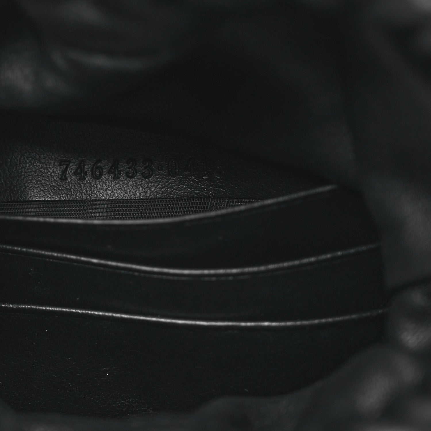 Gucci Calfskin Matelasse Front Pocket Mini GG Marmont Bucket Bag Black
