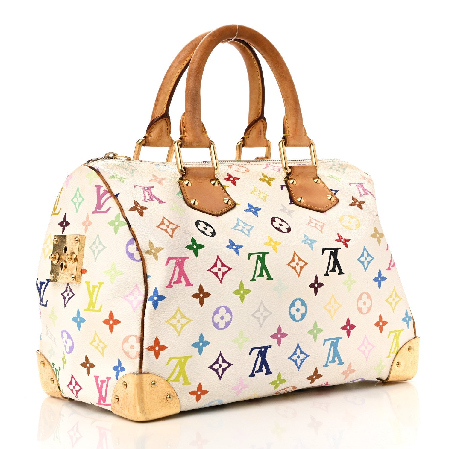 Louis Vuitton Monogram Multicolor Speedy 30 White