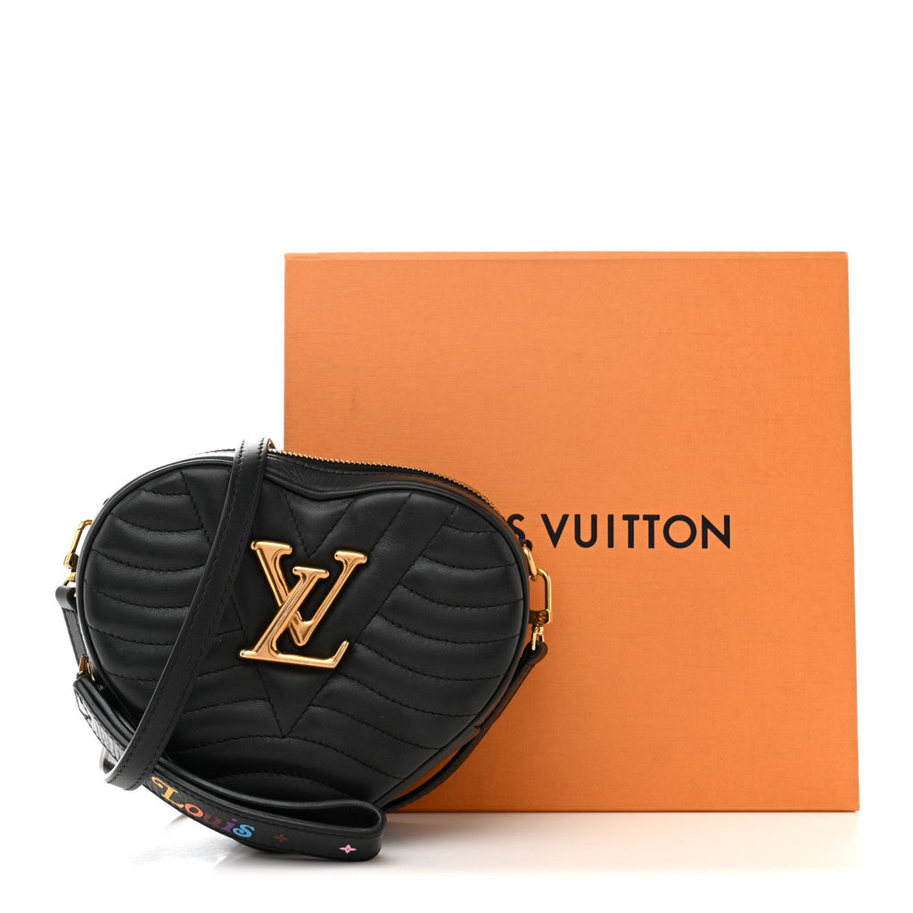 Louis Vuitton Calfskin New Wave Heart Bag Black