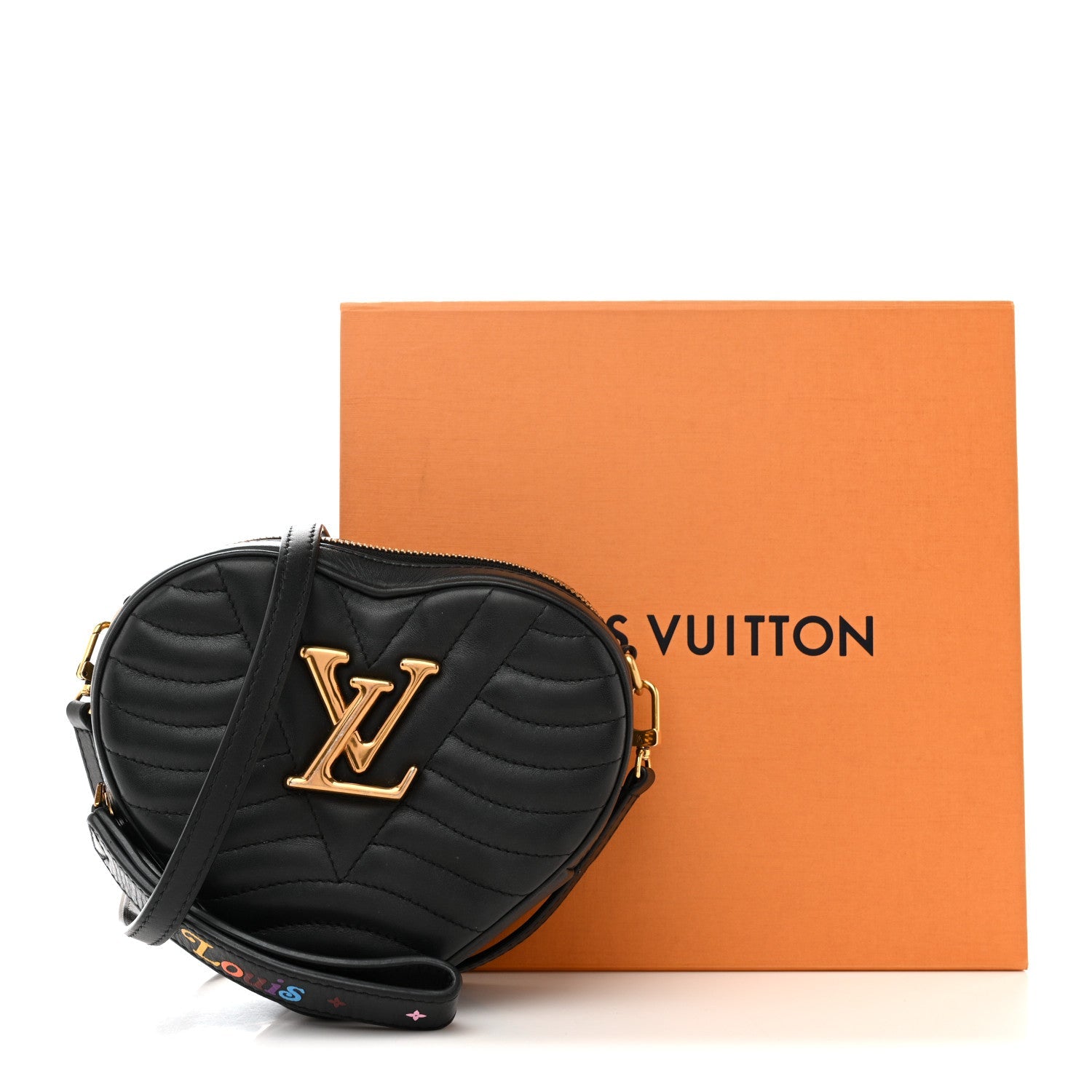 Louis Vuitton Calfskin New Wave Heart Bag Black