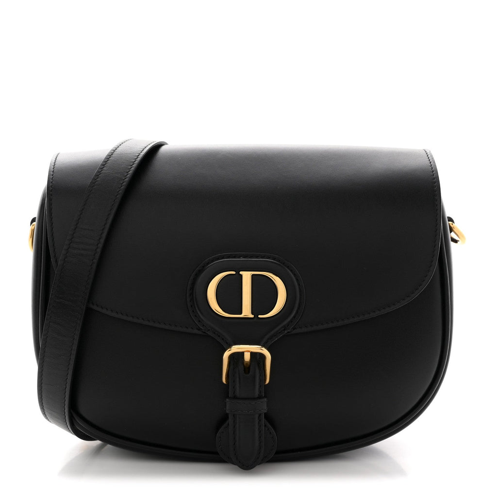 Christian Dior Box Calfskin Medium Bobby Flap Black