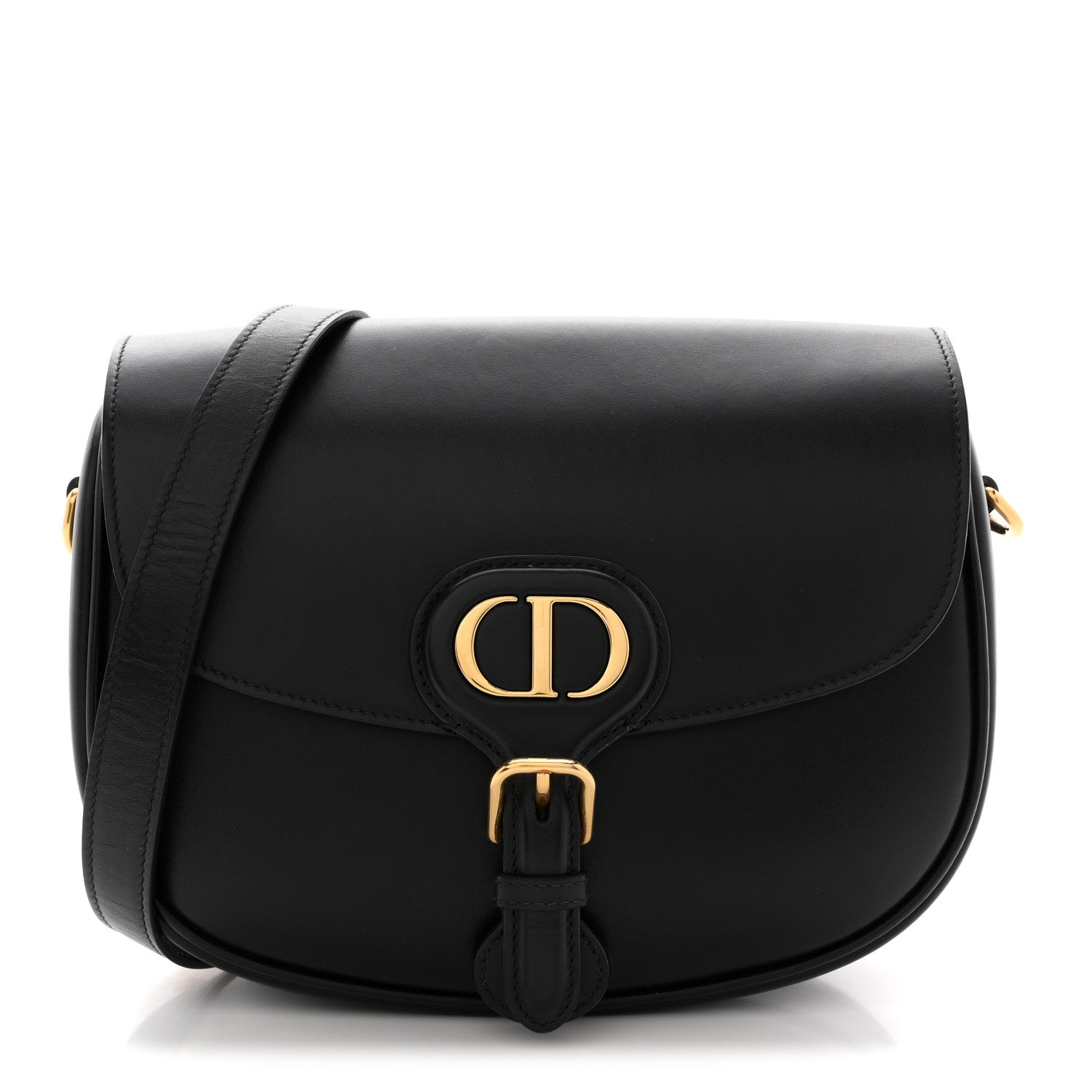 Christian Dior Box Calfskin Medium Bobby Flap Black