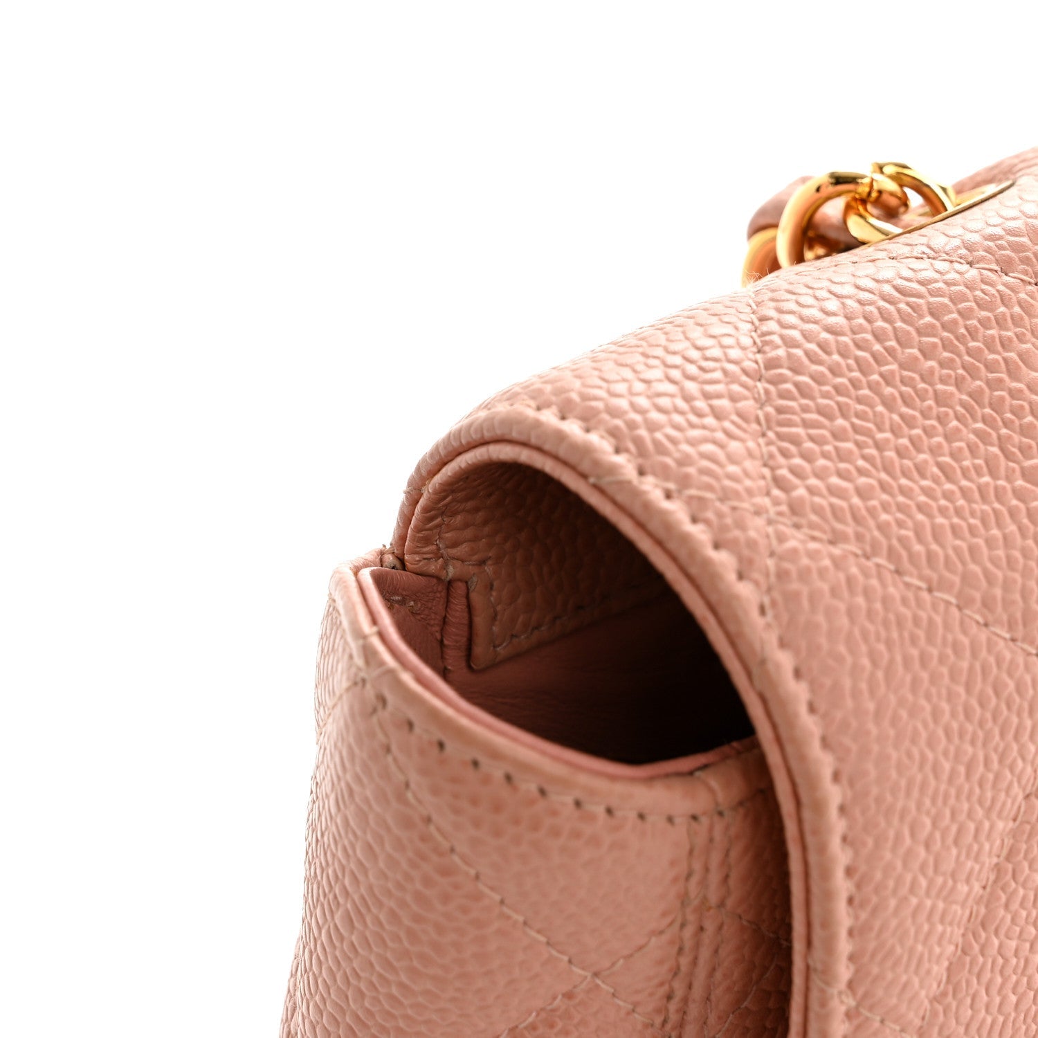 Chanel Caviar Quilted XL Jumbo Single Flap Light Pink