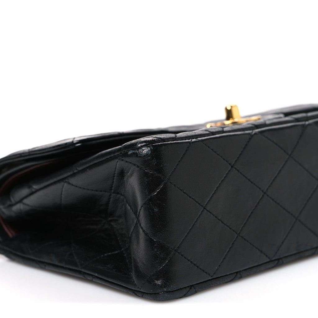 Chanel Lambskin Quilted Small Double Flap Black