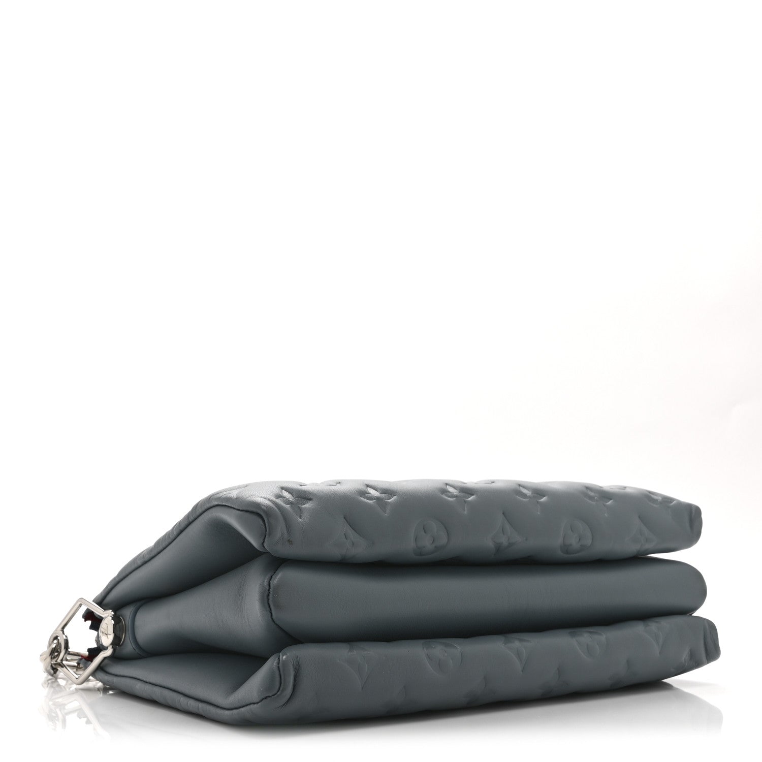 Louis Vuitton Lambskin Embossed Monogram Coussin PM Blue Glacier