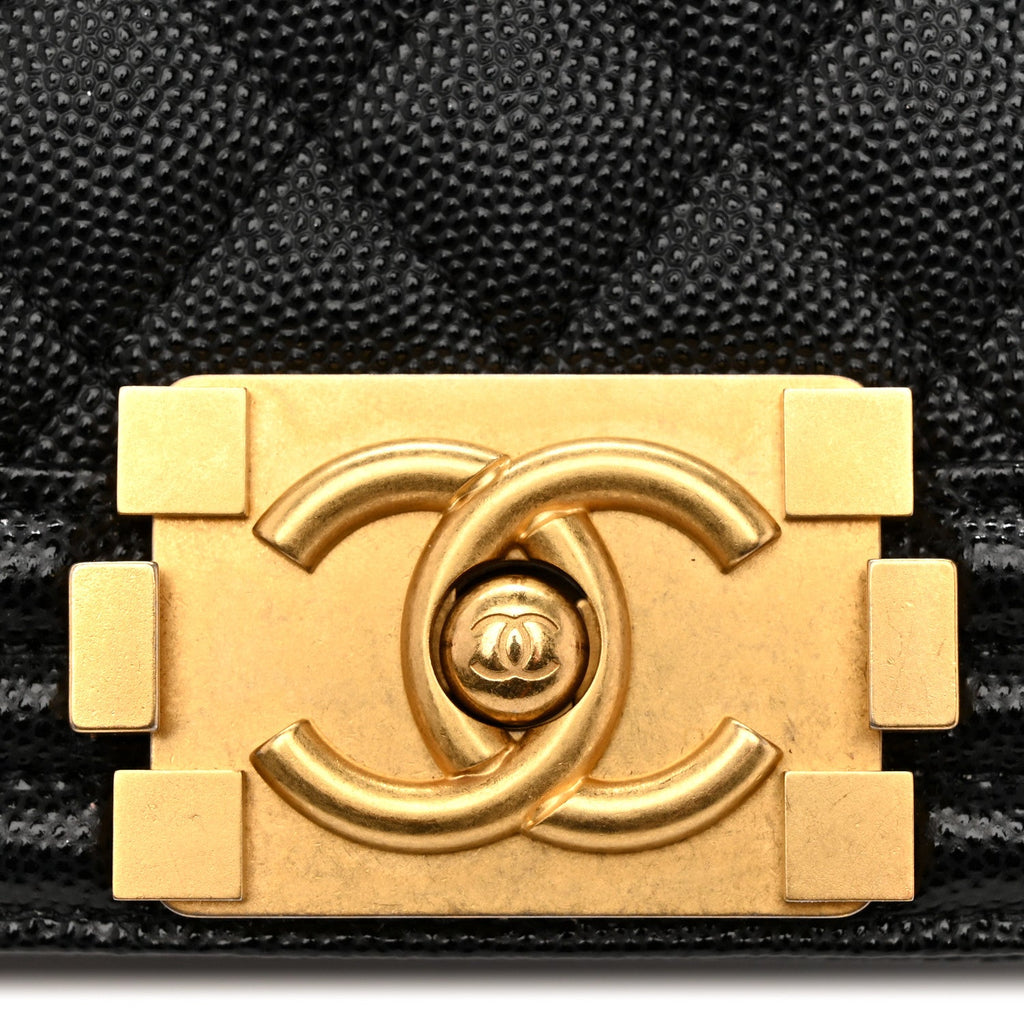 Chanel Caviar Quilted Medium Boy Flap Black