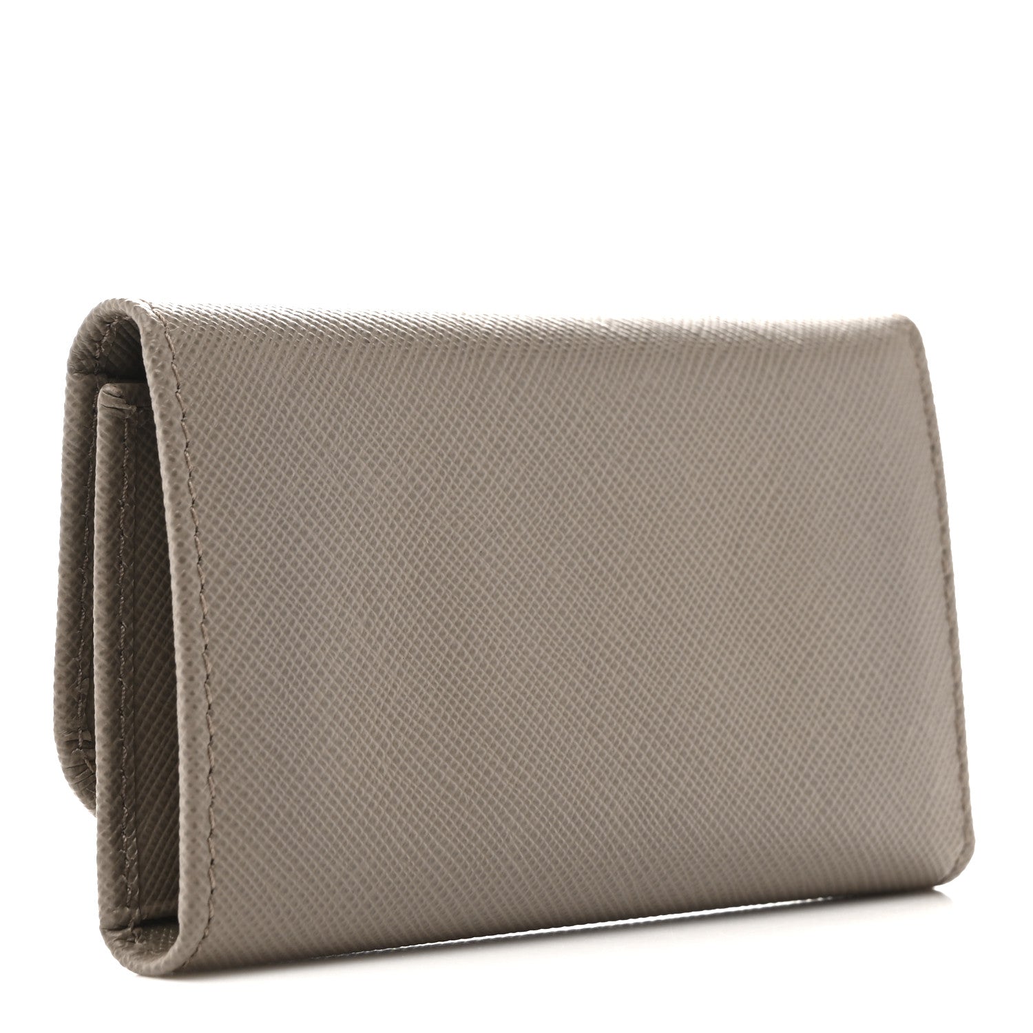 Prada Saffiano Fiocco 6 Key Holder Argilla